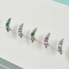 1PC 316L Surgical Steel 16G Cz Labret Lip Ring Crystal Cluster Stud Earrings Ear Cartilage Tragus Helix Daith Piercing Jewelry - Image 3