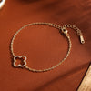 Women's Clear Shiny Zircon Hollow Four-Leaf Flower Bracelet Aesthetic Jewelry Gift Design - Image 4