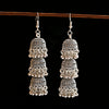Retro Ethnic Silver Color Turkish Jhumka Earrings For Women Pearl Tassel Classic Carved Indian Earrings Jewelry - Image 27