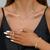 Simple Wave Style Jewelry Sets for Women Chocker Necklace Earrings Bridal Wedding Party Jewelry Sets - Image 1