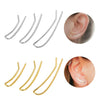 2Pcs 20G Chic Ear Climbers Earrings for Women Stainless Steel Minimalist Ear Crawler Earring Bar Studs Ear Cuff Piercing Jewelry - Image 1