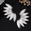A Pair of Women's Earrings, Creative Retro Exaggerated Punk Metal Fan-Shaped Earrings, Suitable for Daily Wear and Parties - Image 4