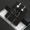 Cool Black Color Flower Drop Earrings for Women Geometry Round Heart Leaf Butterfly Crystal Party Jewelry Summer Gift - Image 8