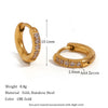 Cubic Zirconia Huggie Hoop Earrings in Multiple Sizes - Image 11