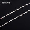 2.5mm/3mm Wide Stainless Steel Bar Link Bamboo Necklace Neck Chain for Women Men's Choker Rock Metal Jewelry Accessories - Image 7