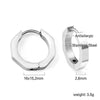 Geometric Square Star Heart U Shape Hoop Earrings For Women Men Golden Sliver Color Stainless Steel Retro Piercing - Image 10