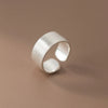 Silver Wire Drawing Adjustable Rings For Women Couple Jewelry Ladies Accessories Gifts Jewellery - Image 4