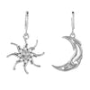 Abstract Hollow Sun Moon Hoop Earrings for Women Jewelry Minimalist Accessories Wearable for Date Travel Party - Image 8