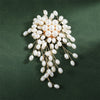 Retro Imitation Pearl Tassel Brooch For Women Men Personalized Gold Color Metal Party Daily Jewelry - Image 3