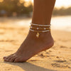 Colorful Crystal Zircon Metal Chain Anklets for Women Bohemia Starfish Shell Conch Tassel Bracelet On The Foot Beach Jewelry - Image 13