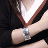 Silver Big Bangles Bracelet Cute Charms for Women Lady Jewelry Adjustment Cuff Wedding - Image 3