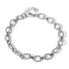 1PC Statement Stainless Steel Oval Chain Bracelet Punk Metal Chain Bracelet Handmade For Women Men Jewelry Gift 17.5cm - Image 7