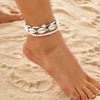 Layered Beach Beaded Rope Chain Anklets, Bohemian Natural Sea Turtle Foot Bracelet For Women, Charms Jewelry Accessories - Image 1