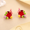 Colorful Enamel Flower Stud Earrings for Women Elegant Floral Petal Crystal Drop Earrings Jewelry Gift for Her - Image 18