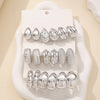 Punk Ccb Geometric Hoop Earrings Featuring Water Drop C-shape Triangular Design Elegant Women's Daily Wear Dating Party - Image 2