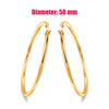 Big Hoop Earrings For Women Minimalist Circle Classic Cartilage Earring Rose Gold Color Hoops Jewelry - Image 13