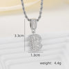 A-Z Silver Color Zircon Letter Initial Necklace Crystal Letter Necklace for Party Birthday Jewelry Gift - Image 18
