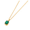 Sparkling Stainless Steel Geometric Square Cubic Zirconia Crystal Pendant Necklace Jewelry For Women - Image 10