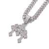 Iced Out Stacked Crosses Pendant Necklaces for Men With 13mm Cuban Chain Hip Hop Cross Rhinestone Jewelry pendant Gift - Image 5