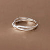 Silver Cross Knotting Zircon Rings For Women Girls Wedding Jewelry Accessories Jewellery Argent - Image 8