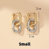 Stainless Steel Gold Color Geometric Square Hoop Earrings for Women Huggie Punk Hip-Hop Metal Round Circle Party Jewelry - Image 3