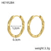 Carlidana Chic Simple Hoop Earrings Simple Women Earrings Stainless Steel Gold Plated Twisted Circle Huggies Earring - Image 6
