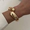 Vintage Metal Wave Twist Smooth Irregular Bracelet for Women Exaggerated Geometric Chunky Cuff Bangle Hip Hop Punk Jewelry - Image 5