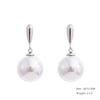 Imitation Pearls Drop Stainless Steel Golden Korean Hoop Earrings Charms Jewelry Gift - Image 7