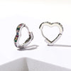 Elegant Heart Rainbow Zirconia Hoop Earrings for Women Multicolored CZ Stones Earrings Party Jewelry Gifts - Image 4