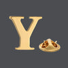 Copper material 18mm height A-Z 26 capital letter brooch men's suit coat collar needle accessories - Image 26
