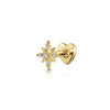 Silver Zircon Stud Earrings 1PC Eight pointed star Women Gold/Silver Heart Flat back piercing Jewelry Gift - Image 21