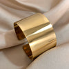 Glossy Opening Chunky Wide Stainless Steel Cuff Bangle Bracelet For Women Men Stackable Charms Jewelry - Image 2