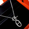 Minimalist OT Button Oval Pendant Necklace for Women's Holiday Parties, Weddings, Jewelry Gifts - Image 6