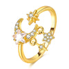 Silver Open Rings For Woman Iris Flower Cherry Feather Dog Horse Adjustable Cocktail Rings Party Jewelry - Image 30