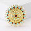 Turquoise Blue Brooches for Women Unisex Tibetan Style Pins Star Rhinestone Office Party Friend Gifts Jewelry Accessories - Image 2