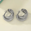 Stainless Steel Chunky Hoop Earrings for Women Girls Gold Color Double Ring Thick Geometric Drop Earrings Statement Jewelry Gift - Image 10