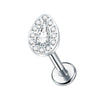 1PC Titanium 16G Square &Round CZ Labret Medusa Monroe Piercing Helix Cartilage Conch Tragus Lobe Stud Earring Jewelry - Image 10