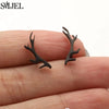 Minimalist Silver Color Deer Horn Earrings Women Christmas Jewelry Cute Elk Antler Ear Studs Unique Tree Branch Earings - Image 22