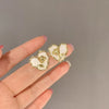 Elegant French Vintage Enamel Dripping Oil Plant Irregular Lavender Ear Studs Earrings for Women Flowers Earring - Image 26