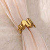 Stainless Steel Wave Rings for Women Gold Color Geometric Heart Rose Flower Wedding Ring Aesthetic Jewelry - Image 9