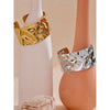 Wide Stainless Steel Cuff Bracelet in Gold-Tone or Silver-Tone - Image 5