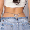 Crystal Butterfly Pendant Waist Body Chain Bikini Panties Belly Chain Thong G String Jewelry Women Accessories Girls