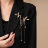 Fire Phoenix Brooch Pins Delicate Long Fringe Brooches for Women Men Animal Bird Corsage Clothes Bags Party Accessories - Image 1