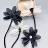 Two-Piece Fabric Flower Collar Brooch Set in Black or White - Image 5