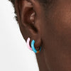 Colorful Neon Enamel Huggie Hoops Earrings Stainless Steel Jewelry for Women Dopamine Small Ear Cuff Piercing Chunky Jewelry - Image 4