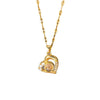 Micro-inlay Zircon Swan Flower Heart Projection Moon Pendant Necklace for Women Stainless Steel Valentine's Day Gift Jewelry - Image 5