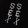 Vintage Metal Letter Statement Earrings for Women Exaggerate Punk English Alphabet Sex Dangle Drop Earrings Jewelry Gift - Image 10