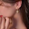 French Pearl Zircon Hoop Earrings for Women Delicate Summer Ball Dangle Earring Jewelry Gifts - Image 5