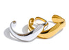 Smooth Stainless Steel Open Cuff Bangle in Gold-Tone or Silver-Tone - Image 13
