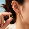 Geometric Twisted Hoop Earrings in Gold-Tone or Silver-Tone - Image 21
